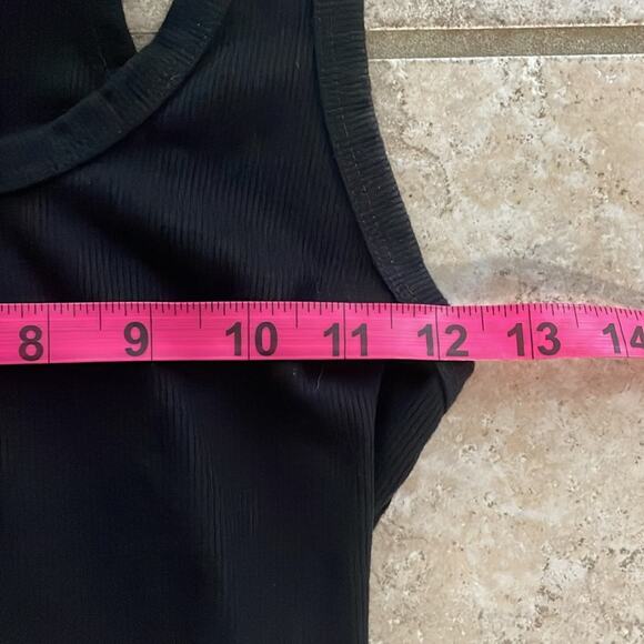 Agolde Ribbed Tank Bodysuit Black - Picture 14 of 16